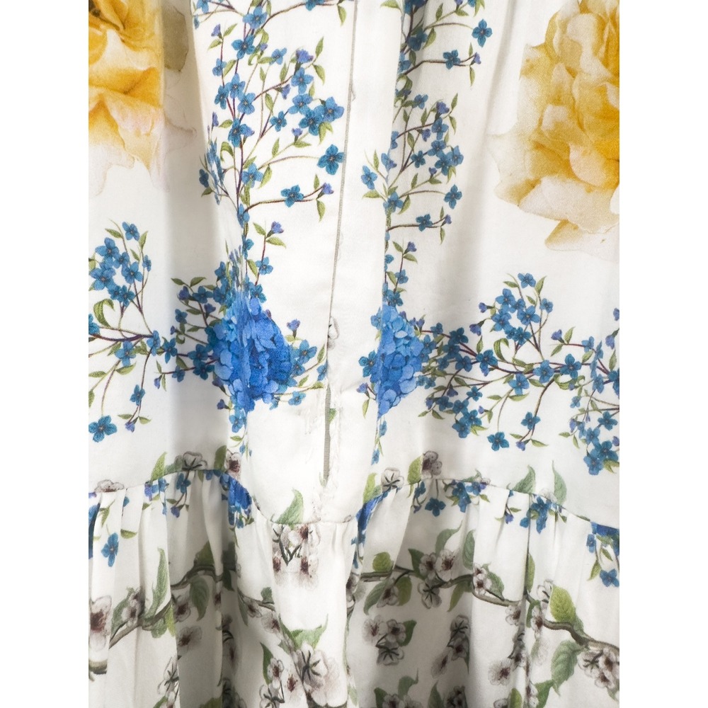 borgo de nor daniela IMPERFECT floral-print cotton midi dress - size 8 - Picture 4 of 14